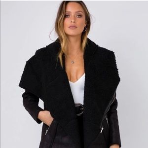 Lioness faux shearling coat, XS